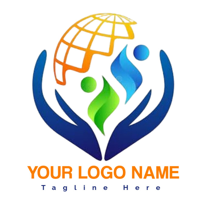 Professional Globe Save World People Life Care Taking Care People Save Logo template