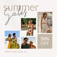 Professional Gold White And Black Summer Sale Retail Advertising | Social Media Instagram Post template