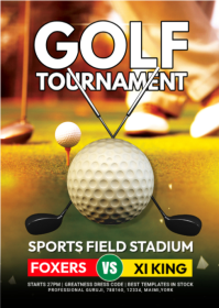Professional Golf Tournament A6 template