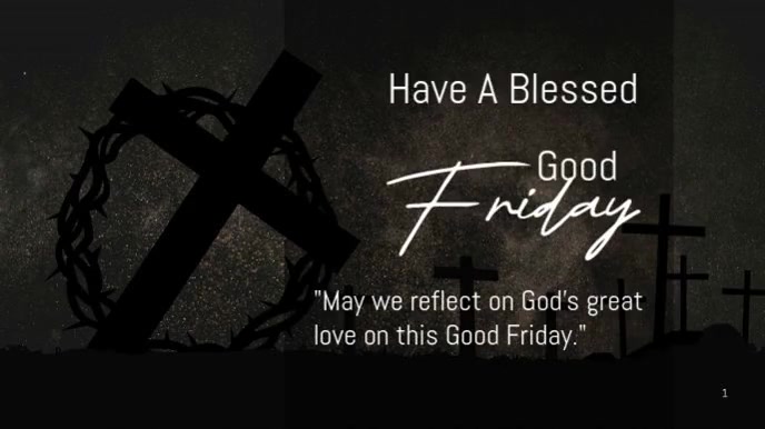 Professional Good Friday  Digital Display (16:9) template