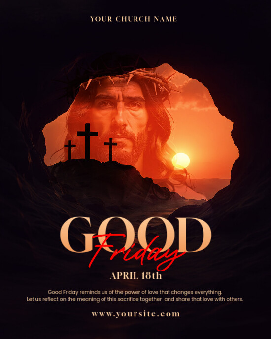 Professional Good Friday Instagram Portrait template