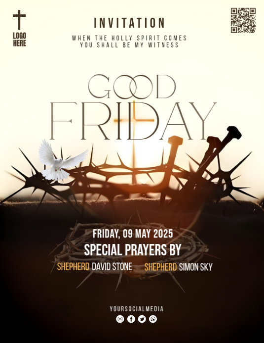 Good Friday Invitation Flyers Template | PosterMyWall