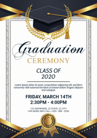 PROFESSIONAL GRADUATION INVITATION CEREMONY A5 template