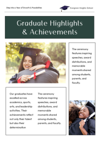 Professional Graduation Newsletter A4 template - Page 3