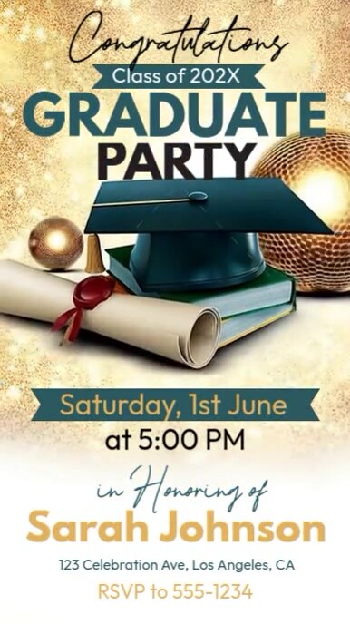 Professional Graduation Party Instagram Reel template