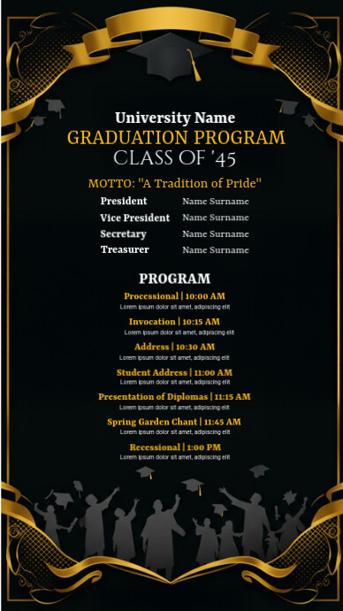 Professional Graduation Program Ad Temolate Instagram Story Template ...