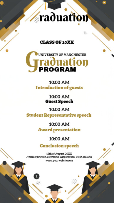 Professional Graduation Program Ad Template Instagram Story | PosterMyWall
