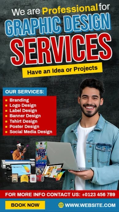 Professional Graphic Design Services Template | PosterMyWall