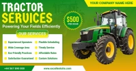 Professional Green Collage Tractor Services Facebook Shared Image template