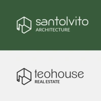 Professional Green White And Black Modern House Icon Logo Real Estate Logo Architecture Logo Logo template