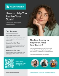 Professional Grey White And Light Blue Corpor Flyer (US Letter) template