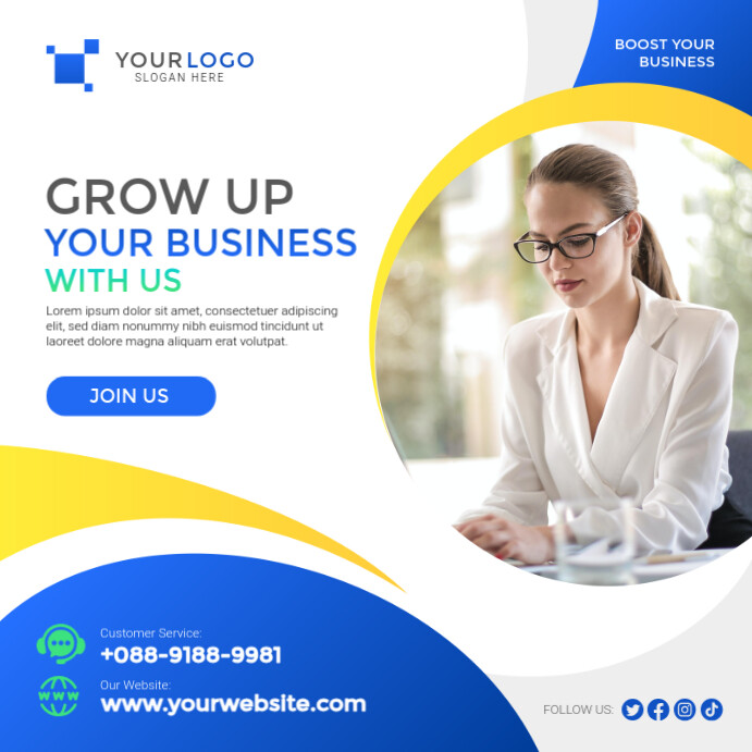 Copy of Professional Grow Up Your Business Instagram Post | PosterMyWall