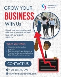 Professional Grow Your Business With Us  Instagram Portrait template