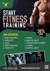 Professional Gym A5 template