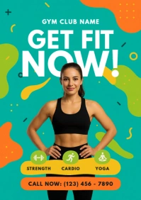 Professional Gym Fitness Flyer Template A4