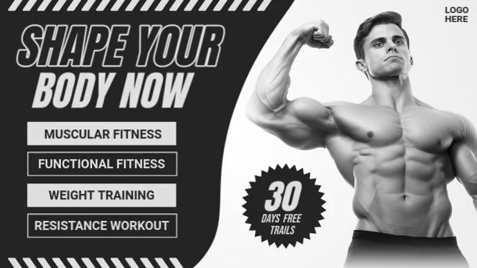 Professional Gym Fitnesss Digital Display (16:9) template