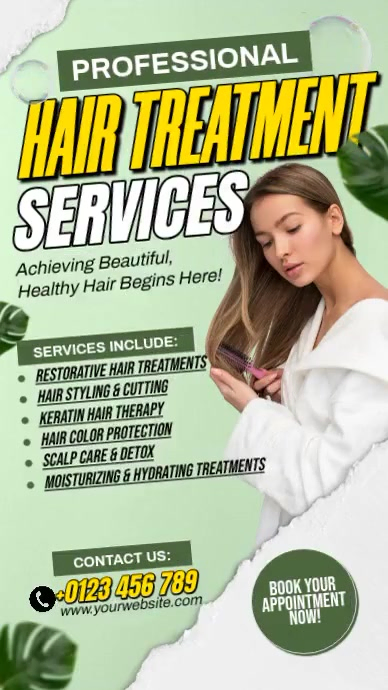 Professional Hair Treatment Template | PosterMyWall