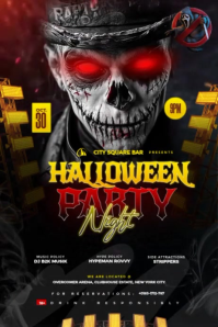 สีดำ Halloween Nightclub Party Iphosta Template