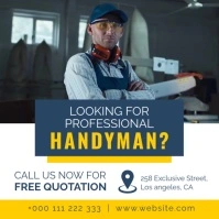 Professional Handyman Instagram Video Post template