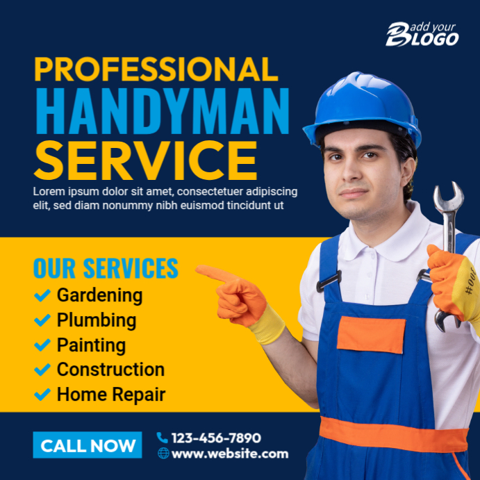 Professional Handyman Service Square (1:1) template