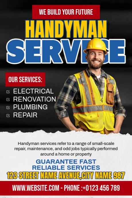 Professional Handyman Services Plakkaat template