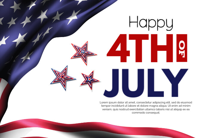 Professional Happy 4th Of July Poster template