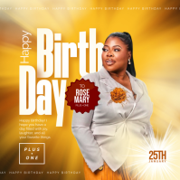 Professional Happy Birthday Greeting, Birthday Wishes Card, Birthday Celebration Design, Party Invit Post Instagram template
