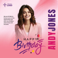 Professional Happy Birthday Instagram Post template