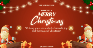 Professional Happy Christmas Wish Facebook Event Cover template