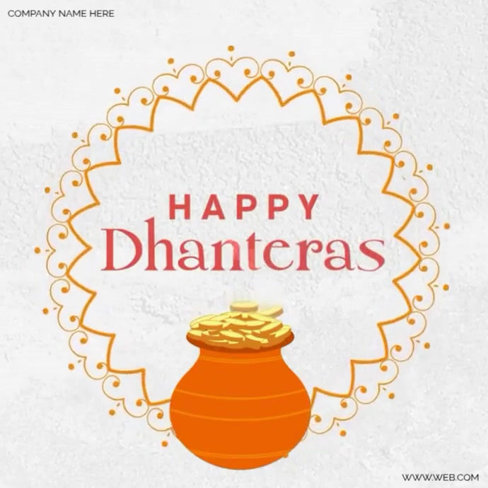 Professional Happy Dhanteras Instagram Post Template | PosterMyWall