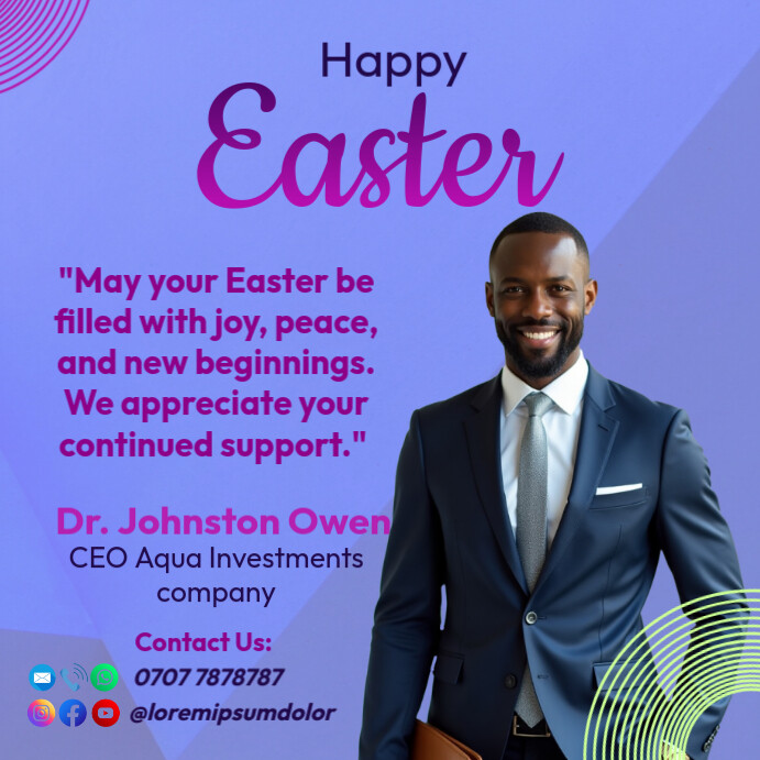 Professional happy easter corporate business ceo profesional wishes ...