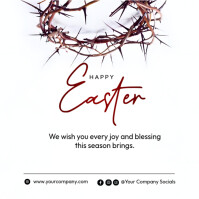 Professional Happy Easter  Instagram Post Instagram-opslag template