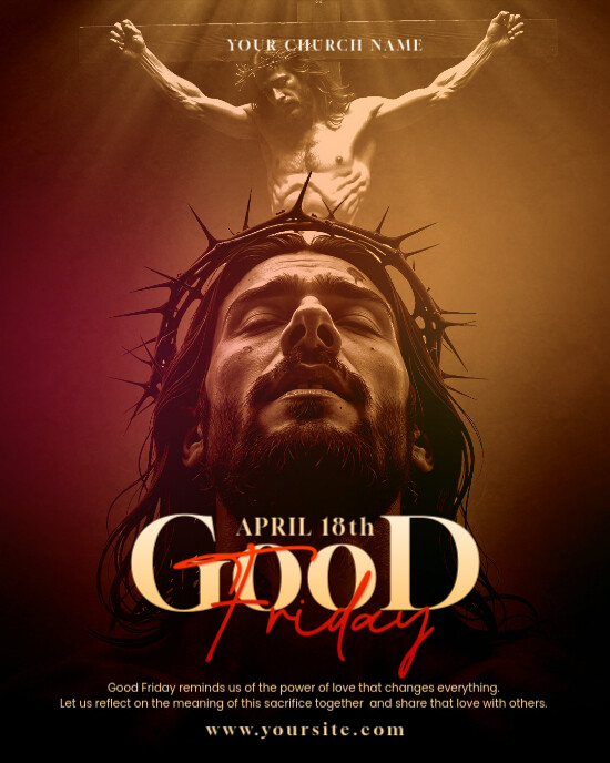 Professional Happy Good Friday  Instagram Portrait template