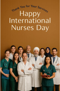 Professional Happy International Nurses Day Poster – Thank You For Your Dedication Poster template