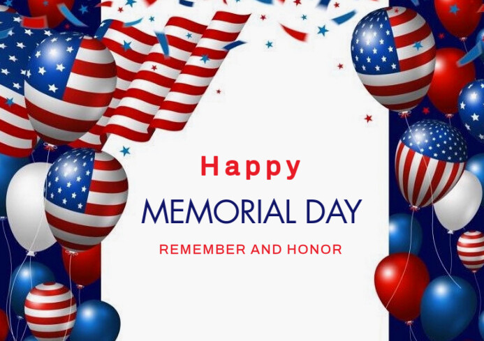 Professional Happy Memorial Day A4 Template | PosterMyWall