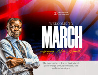 Professional Happy New Month, March Greetings, Hello March, New Month Blessings, Monthly Motivation Flyer (US Letter) template