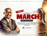 Professional Happy New Month, March Greetings, Hello March, New Month Blessings, Monthly Motivation Flyer (US Letter) template
