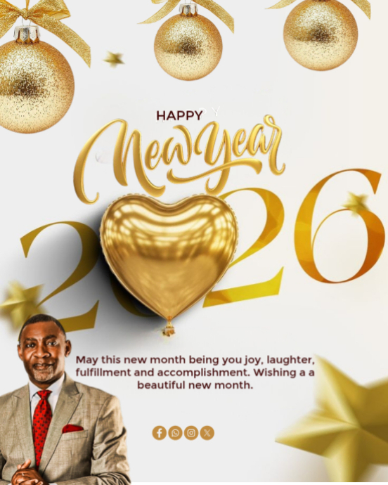 Professional Happy New Year Greeting, Instagram Portrait Template ...