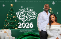 Professional Happy New Year Greeting, New Year Wishes Card,2026 Festive Year Celebration, Church , 2 Tabloïd template