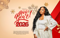 Professional Happy New Year Greeting, New Year Wishes Card, Festive Year Celebration, Church , 2026 Tabloid template