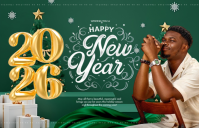 Professional Happy New Year Greeting, New Year Wishes Card, Festive Year Celebration, Church , 2026 Boulevardzeitung template