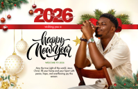 Professional Happy New Year Greeting, New Year Wishes Card, Festive Year Celebration, Church , 2026 Poniekoerant template
