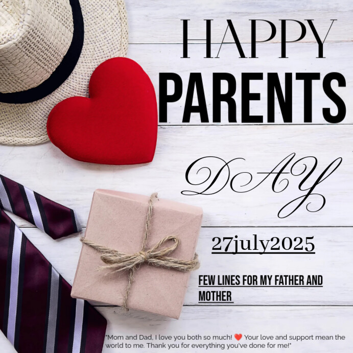 Professional Happy Parents Day 2025 Instagram Post Template | PosterMyWall