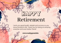 Professional Happy Retirement Card A1 template