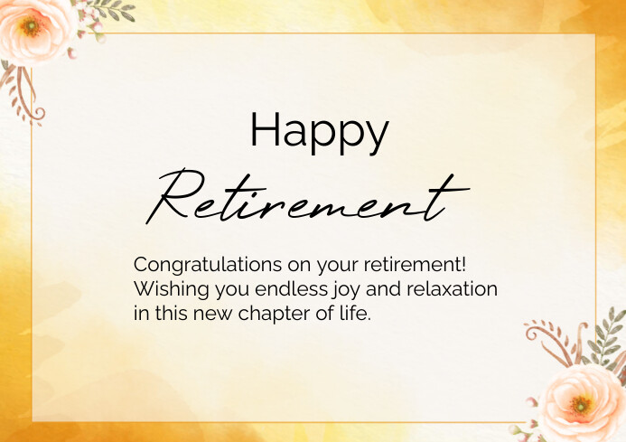 Professional Happy Retirement Card A2 Template | PosterMyWall professional-happy-retirement-card-a2-template-postermywall
