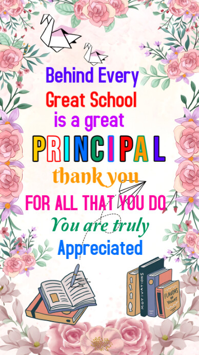 Professional Happy School Principal’s Day  Instagram Story template
