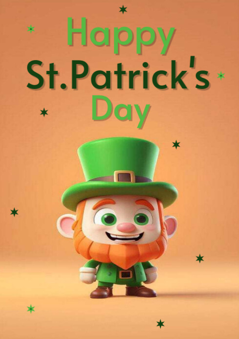Professional Happy St.patrick's Day A4 template