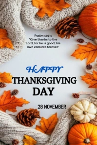 Professional Happy Thanksgiving Day Pinterest Graphic template
