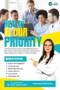 Professional Health Care Ad Banner 4' × 6' template