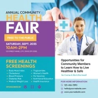 Professional Health Fair Instagram Post template